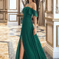 Veronica A-Line Off-the-Shoulder Floor-Length Bridesmaid Dress With Split Front DLP0012802