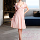 Vivian Empire Sweetheart Knee-Length Chiffon Bridesmaid Dress With Cascading Ruffles DLP0013009