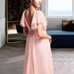 Vivian Empire Sweetheart Knee-Length Chiffon Bridesmaid Dress With Cascading Ruffles DLP0013009