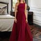 Tamara A-Line High Neck Floor-Length Bridesmaid Dress With Bow(s) DLP0013022