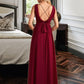 Tamara A-Line High Neck Floor-Length Bridesmaid Dress With Bow(s) DLP0013022