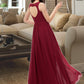 Valentina A-Line Sweetheart Floor-Length Chiffon Bridesmaid Dress With Ruffle Pockets DLP0013087