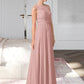 Stacy Chiffon Lace A-Line Floor-length Bridesmaid Dress DLP0013107