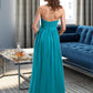 Valeria Chiffon Floor-length Empire Bridesmaid Dress with Sweetheart Neckline DLP0013137