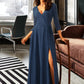 Vera A-LineV-neckFloor-LengthBridesmaidDress#254178 DLP0013215