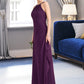 Undine A-Line Scoop Neck Floor-Length Chiffon Bridesmaid Dress With Cascading Ruffles DLP0013228