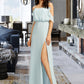 Veronica A-Line Off-the-Shoulder Floor-Length Bridesmaid Dress With Split Front DLP0013231