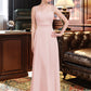 Urania A-Line/Princess Sweetheart Floor-Length Chiffon Bridesmaid Dress With Ruffle DLP0013239