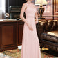 Urania A-Line/Princess Sweetheart Floor-Length Chiffon Bridesmaid Dress With Ruffle DLP0013239