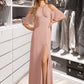 Winnie Sheath/Column High Neck Floor-Length Bridesmaid Dress With Split Front DLP0013254