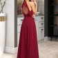 Valerie A-Line Scoop Neck Floor-Length Bridesmaid Dress With Ruffle DLP0013277