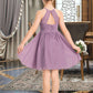 Sonia A-Line Scoop Neck Knee-Length Chiffon Junior Bridesmaid Dress With Ruffle Beading DLP0013407