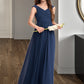 Tamara A-Line Off-the-Shoulder Floor-Length Chiffon Junior Bridesmaid Dress With Ruffles DLP0013436