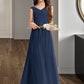 Tamara A-Line Off-the-Shoulder Floor-Length Chiffon Junior Bridesmaid Dress With Ruffles DLP0013436