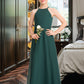 Thelma A-Line Scoop Neck Floor-Length Chiffon Junior Bridesmaid Dress DLP0013442