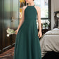 Thelma A-Line Scoop Neck Floor-Length Chiffon Junior Bridesmaid Dress DLP0013442