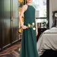 Thelma A-Line Scoop Neck Floor-Length Chiffon Junior Bridesmaid Dress DLP0013442