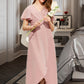 Stephanie A-Line V-neck Asymmetrical Chiffon Junior Bridesmaid Dress With Ruffle DLP0013604