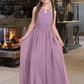 Karlie A-LineScoopNeckFloor-LengthChiffonJuniorBridesmaidDressWithRuffle#119580 DLP0013647