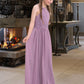 Karlie A-LineScoopNeckFloor-LengthChiffonJuniorBridesmaidDressWithRuffle#119580 DLP0013647