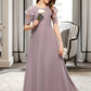 Yesenia A-Line Scoop Neck Floor-Length Chiffon Junior Bridesmaid Dress With Cascading Ruffles DLP0013649