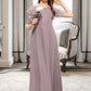 Yesenia A-Line Scoop Neck Floor-Length Chiffon Junior Bridesmaid Dress With Cascading Ruffles DLP0013649