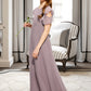 Yesenia A-Line Scoop Neck Floor-Length Chiffon Junior Bridesmaid Dress With Cascading Ruffles DLP0013649