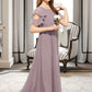 Yesenia A-Line Scoop Neck Floor-Length Chiffon Junior Bridesmaid Dress With Cascading Ruffles DLP0013649