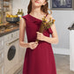 Rosalyn A-Line One-Shoulder Floor-Length Chiffon Junior Bridesmaid Dress With Ruffles DLP0013650