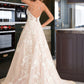 Abigayle Ball-Gown/Princess V-neck Court Train Tulle Lace Wedding Dress With Beading Pockets DLP0013679