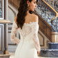 Kate Trumpet/Mermaid Off-the-Shoulder Court Train Wedding Dress With Lace DLP0013680