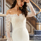 Kate Trumpet/Mermaid Off-the-Shoulder Court Train Wedding Dress With Lace DLP0013680