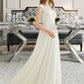 Laura A-Line Floor-Length Chiffon Lace Wedding Dress DLP0013687