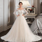 Reina Ball-Gown/Princess Chapel Train Tulle Lace Wedding Dress DLP0013704