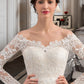 Reina Ball-Gown/Princess Chapel Train Tulle Lace Wedding Dress DLP0013704