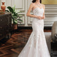 Logan Trumpet/Mermaid Sweetheart Court Train Tulle Lace Wedding Dress DLP0013710