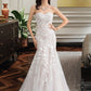 Logan Trumpet/Mermaid Sweetheart Court Train Tulle Lace Wedding Dress DLP0013710