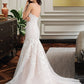 Logan Trumpet/Mermaid Sweetheart Court Train Tulle Lace Wedding Dress DLP0013710