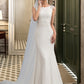 Alina Trumpet/Mermaid Court Train Stretch Crepe Wedding Dress DLP0013711