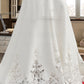 Anya Trumpet/Mermaid V-neck Court Train Lace Stretch Crepe Wedding Dress With Sequins DLP0013738