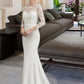 Germaine Trumpet/Mermaid Illusion Chapel Train Stretch Crepe Wedding Dress With Lace DLP0013740