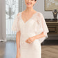 Marian Trumpet/Mermaid V-neck Court Train Wedding Dress With Sash DLP0013744