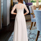 Valery A-Line Illusion Asymmetrical Wedding Dress With Lace DLP0013749