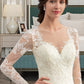 Lyla Ball-Gown/Princess Illusion Court Train Tulle Lace Wedding Dress DLP0013750