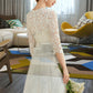 Macey A-Line Scoop Neck Sweep Train Tulle Lace Wedding Dress DLP0013753