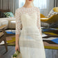 Macey A-Line Scoop Neck Sweep Train Tulle Lace Wedding Dress DLP0013753