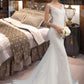 Katrina Trumpet/Mermaid V-neck Court Train Tulle Wedding Dress DLP0013758