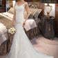 Katrina Trumpet/Mermaid V-neck Court Train Tulle Wedding Dress DLP0013758