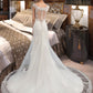 Katrina Trumpet/Mermaid V-neck Court Train Tulle Wedding Dress DLP0013758