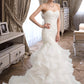 Katelynn Trumpet/Mermaid Sweetheart Sweep Train Organza Lace Wedding Dress DLP0013786